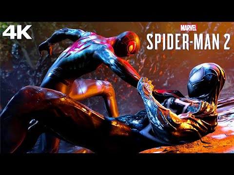 Absolute Carnage Miles Vs Symbiote Peter| Peter Vs Kraven Boss Fight | Spiderman 2| 10