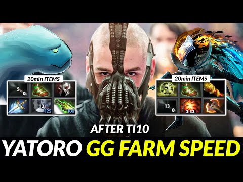 Yatoro GG 20min items Farming speed 950gpm Morph 800gpm PA