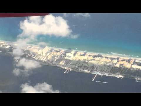 Flying over Cancún, Mexico in October