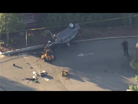 Victim flown to hospital after crash involving vehicle, lawnmower