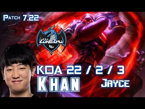 LZ Khan JAYCE vs GANGPLANK Top - Patch 7.22 KR Ranked