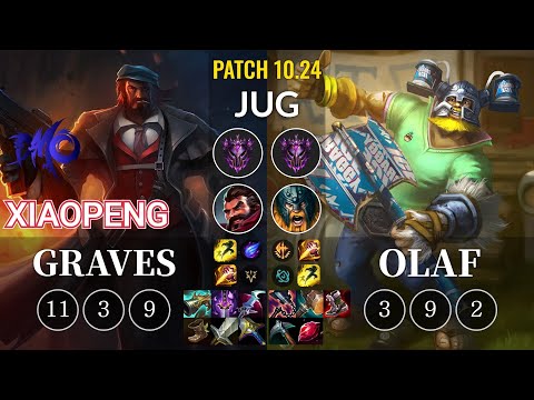 DMO Xiaopeng Graves vs Olaf Jungle - KR Patch 10.24