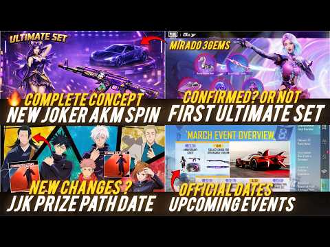 🔴4.3 NEW JOKER AKM LOOK 🔥😱 ULTIMATE SET & MYTHIC CAR 🔥JJK PRIZE PATH DATE✅NEXT SUPER CAR & RP DATE 🔥
