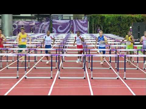 Men's 110m Hurdles Final - Athletics - Singapore 2010 Youth Games