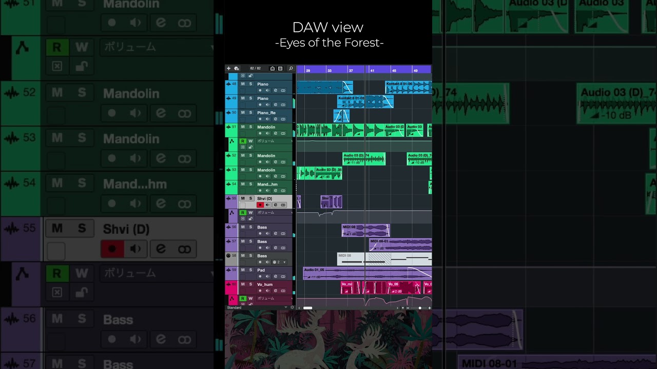DAW View - Eyes of the Forest - #dtm #daw #composition