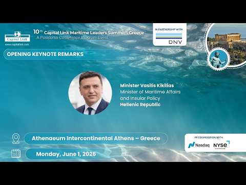 10th Capital Link Maritime Leaders Summit – Greece | Interview with Minister Vasilis Kikilias