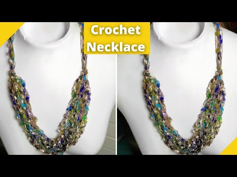 3 MIN Crochet Ladder Yarn Necklace Pattern