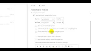 how to set out of office in outlook webmail 365