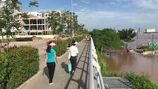 ទឹកទន្លេឡេីងខ្លាំង​ កាលពីថ្ងៃទី១៥​ ខែកញ្ញា​ ឆ្នាំ២០២៤​ នៅកោះនរា