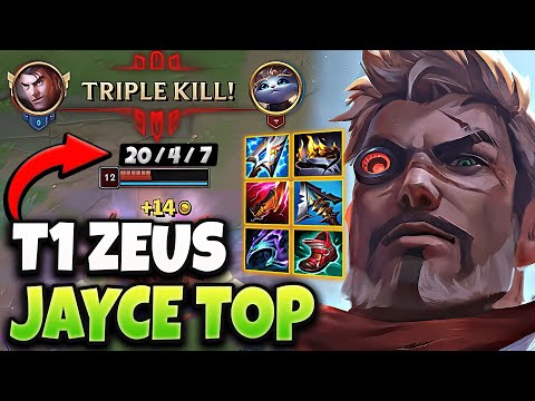 T1 Zeus Jayce vs Fiora [ TOP ] Lol Korea Master Patch 14.1 ✅