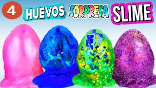 Aprende los Colores con Huevos Sorpresas Gigantes de SLIME de Colores
