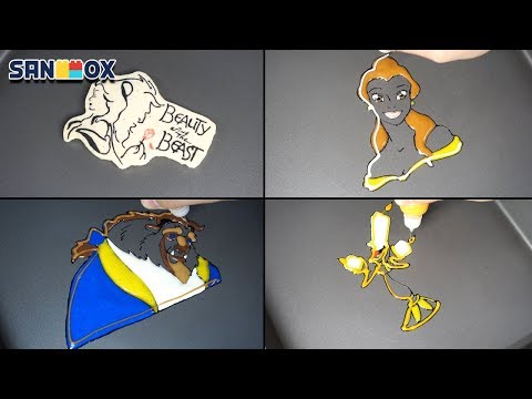 Disney Princess Beauty and the Beast Pancake art - Belle, Beast, Lumiere ,Mrs. Potts
