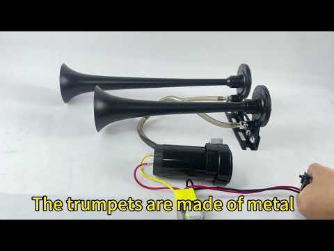 A New dual trumpet air horn with pump for 12V Vehicles