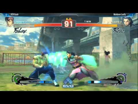 USF4 EVO 2014 TOP 8 RZR Gackt (FEILONG) vs Louffy (ROSE)