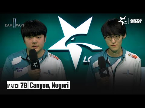 Interview with Canyon, Nuguri | DYN vs DWG 08.15 | 2020 LCK Summers