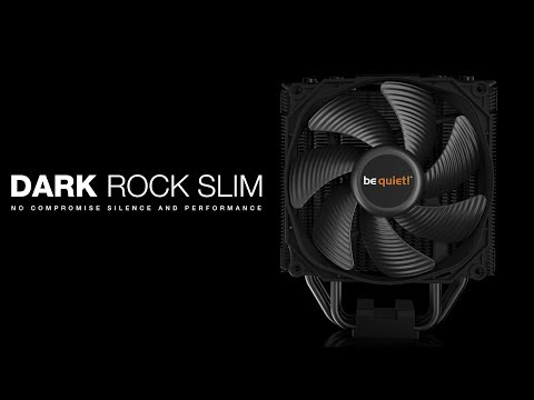 be quiet Luftkühler Dark Rock Slim 120mm 180W TDP schwarz video preview