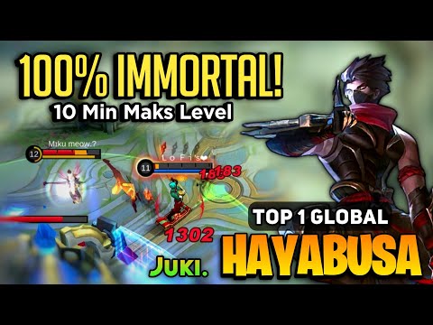 IMMORTAL! Hayabusa Perfect Gameplay [ Top 1 Global Hayabusa Best Build ] Juki. - Mobile Legends