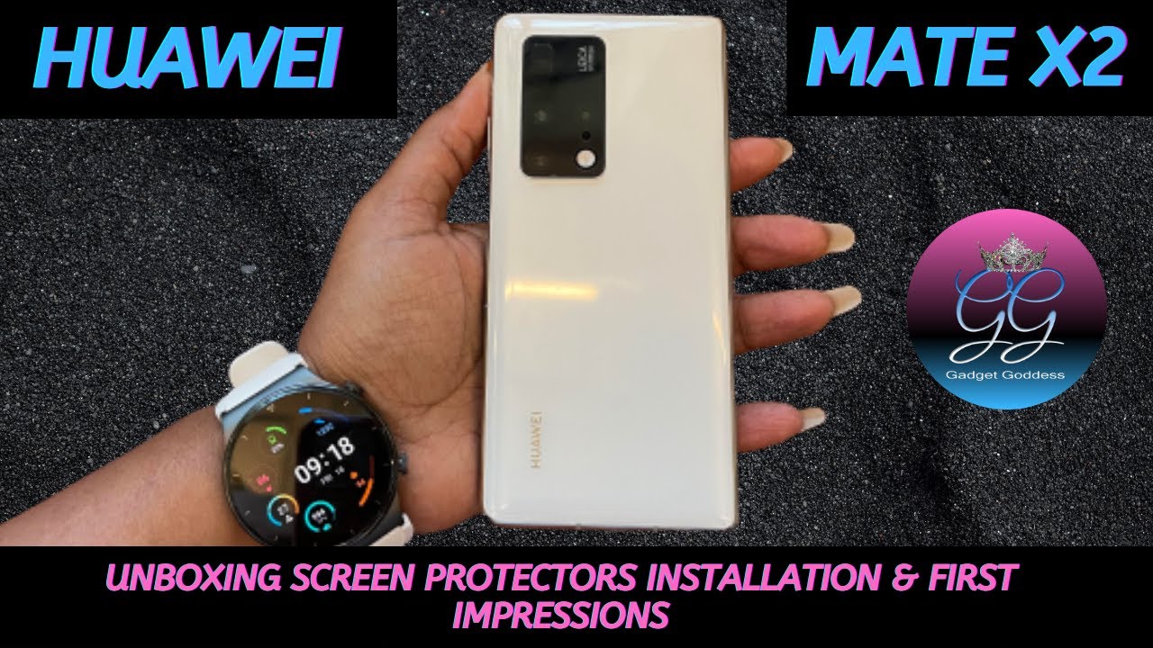 Huawei Mate X2 Unboxing Screen Protectors Installation & First Impressions
