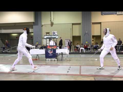 Wesley Johnson v Jonathan Yergler T16 Div 1 Mens Epee December NAC 2016