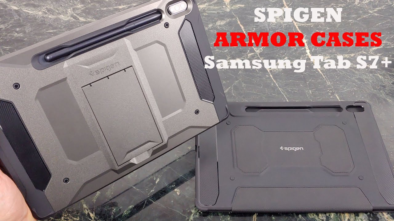 Samsung Tab S7 Plus Case Review : Spigen Tough Armor & Rugged Armor PRO