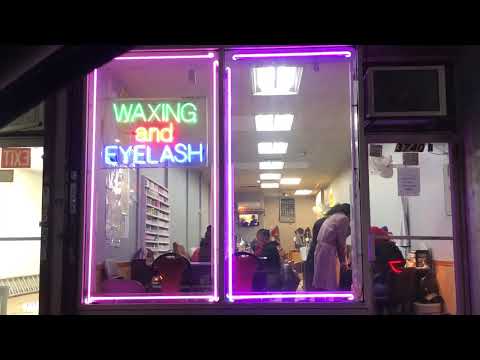 nYc - Nail Shop in Bronx during Coronavirus scare, White Plains Road & 218 St 2of3, 2020-02-12