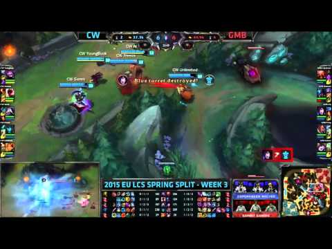 CW vs GMB   LCS EU 2015 W3D1   Copenhagen Wolves vs Gambit Gaming VOD