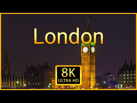 London 8K ULTRA HD - Scenic Drone Relaxation Video With Calming Piano Music