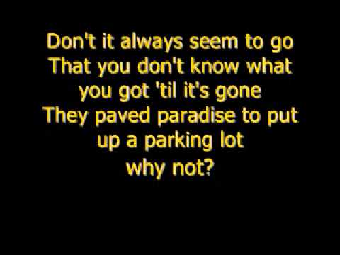 Counting Crows - Big Yellow Taxi (lyrics)