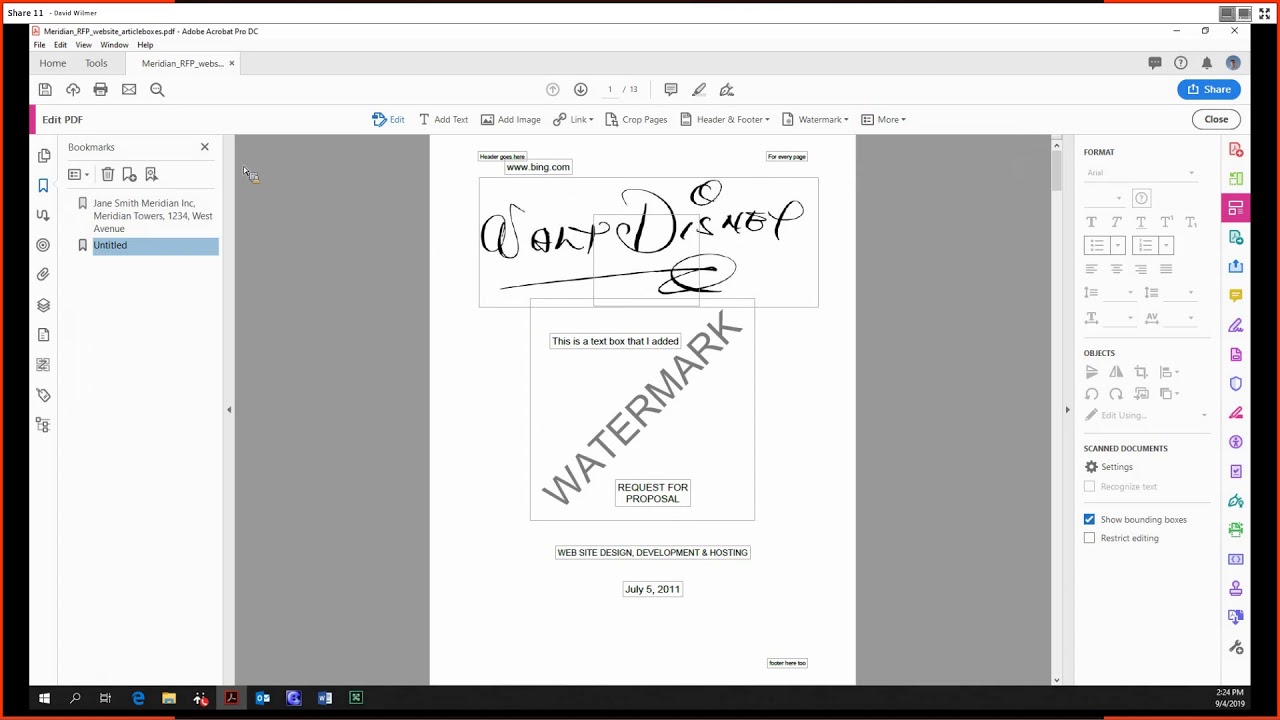 Adobe Acrobat Pro DC Tutorial 6 - Edit PDF, Part 2