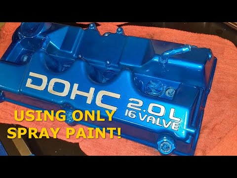 Painting the Valve Cover with Spray Paint #Eclipse2GBuild