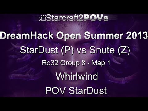 SC2 HotS - DreamHack Open 2013 - StarDust vs Snute - Ro32 Group 8 - Map 1 - Whirlwind - StarDust