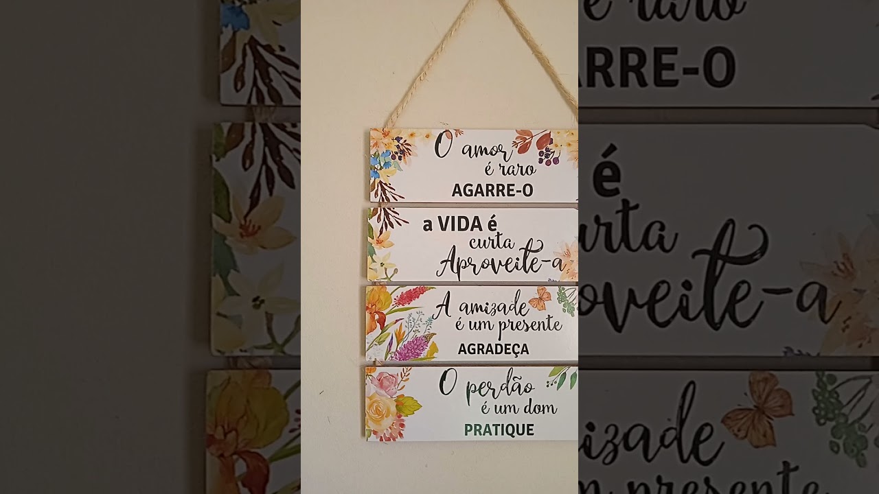 Quadro decorativo com frases