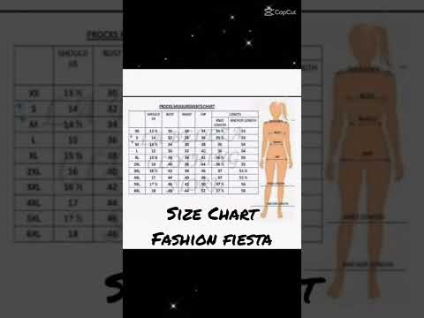 Fashion Fiesta Size chart