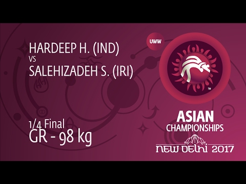 1/4 GR - 98 kg: S. SALEHIZADEH (IRI) df. H. HARDEEP (IND), 5-0