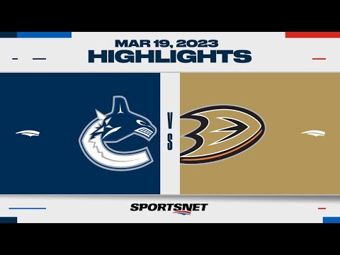 NHL Highlights | Canucks vs. Ducks - March 19, 2023