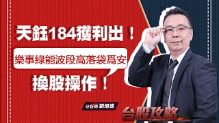 天鈺184獲利出！樂事綠能波段高落袋爲安，換股操作！ (圖)