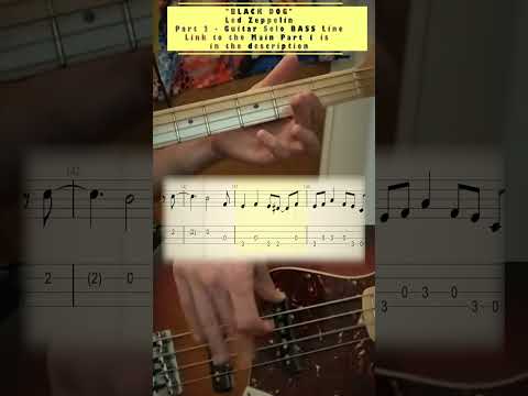 Classic ROCK Riff Every Bass Player SHOULD Know #blackdog #basstabs #ledzeppelin
