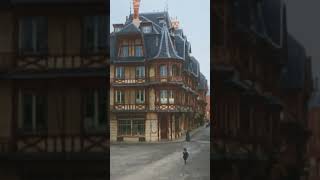 Street in Étretat, France in 1918