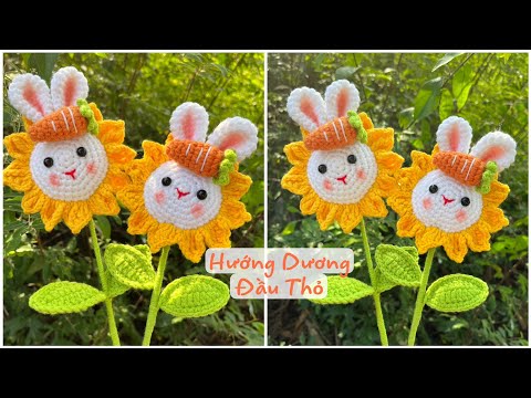 Hoa hướng dương tai thỏ sừng cà rốt