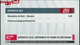 SUPERCOTA ZILEI: Pariem pe Macedonia de Nord – Slovenia la o cotă de 2.05!