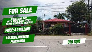 (565) FOR SALE 379 SQM HOUSE AND LOT, ALONG NATIONAL HIGHWAY, WITH SARI SARI STORE, NEAR HOSPITAL