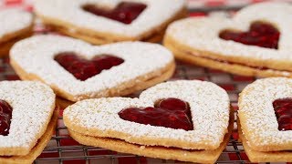 Linzer Cookies Recipe Demonstration - Joyofbaking.com