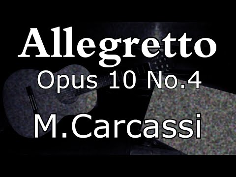 Matteo Carcassi - Allegretto Opus 10 No.4 Rondo with TAB Guitar