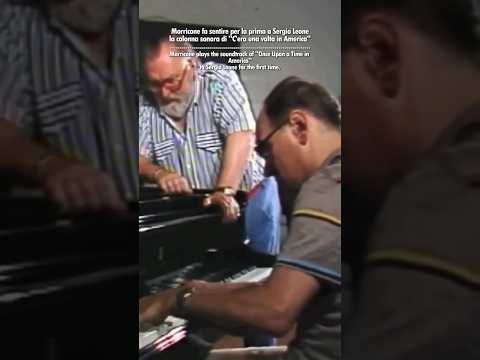 Morricone plays the soundtrack of Once Upon a Time in America to Sergio Leone for the first time.