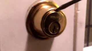 Removing Schlage Double cylinder (aka double keyed) Deadbolt Cover