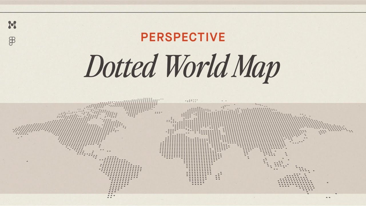 Dotted World Map in Figma (3D Perspective)