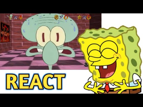 Spongebob Reacts to Super Squidward 64!!!