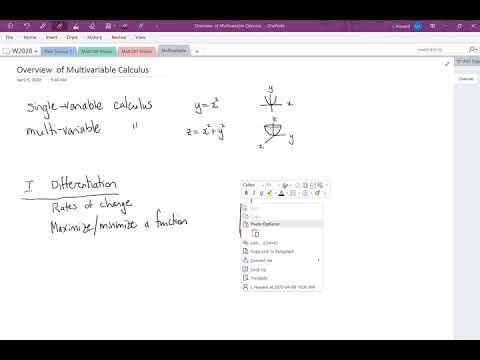11.7/12.1/12.2 Overview of Multivariable Calculus