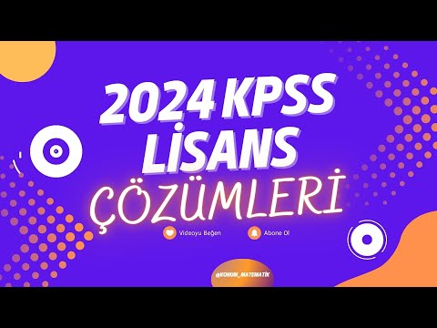 2024 KPSS LİSANS Matematik çözümleri :)
