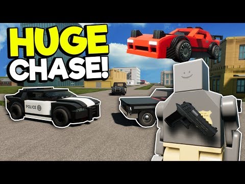 HUGE LEGO POLICE CHASE & ROLEPLAY IN CITY! -  Brick Rigs Gameplay - Lego Cops and Robbers
